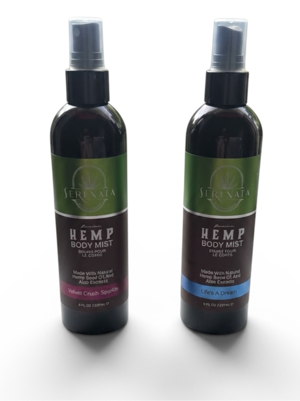 Serenata Hemp Body 8oz Hydrating Aloe Spray Vegan Natural Fragrance NEW